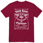 Legend Personalised Birthday T-Shirt for Him - Burgundy
