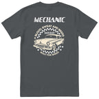 Mechanic Built for Speed garage tee charcoal back