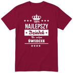 Bordowa koszulka 100% Najlepszy Dziadek Na Całym Świecie