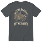 Charcoal Cycling Grandad T-Shirt t-shirt - vintage road bike with drop handlebars, warm sepia tones, gift for grandad