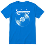 Royal Blue Spinning Wax Vinyl Records t-shirt - vinyl record print, gift for vinyl DJs, GitGraf