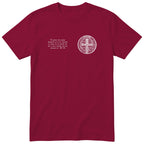 Saint Benedict RB 53 Quote T-Shirt - Catholic Hospitality Tee Unisex - Burgundy