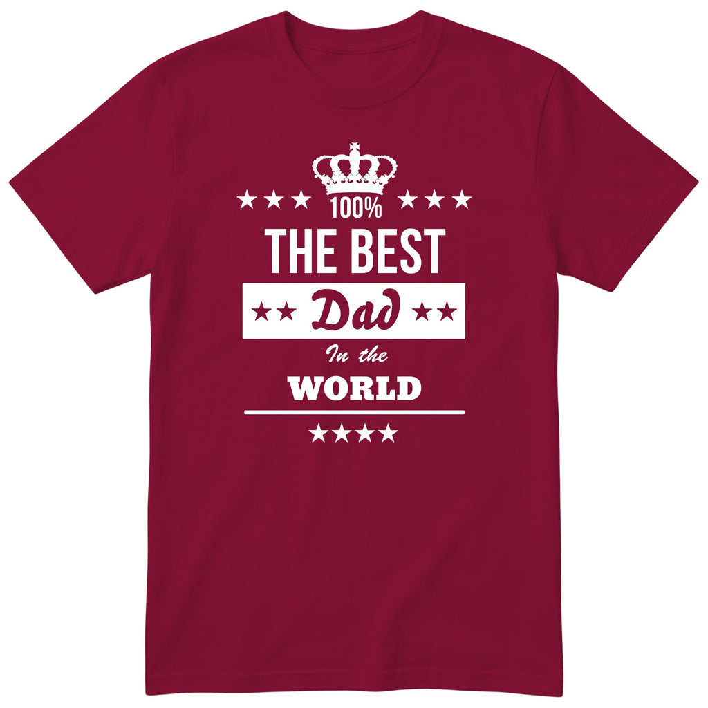The Best Dad in the World T-Shirt - Burgundy