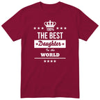 The Best Daughter In The World t-shirt - one-colour crown badge design, gift for daughter