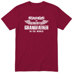 Burgundy The Best Grandfather In The World wings t-shirt - the man, the myth, the legend, gift for grandfather