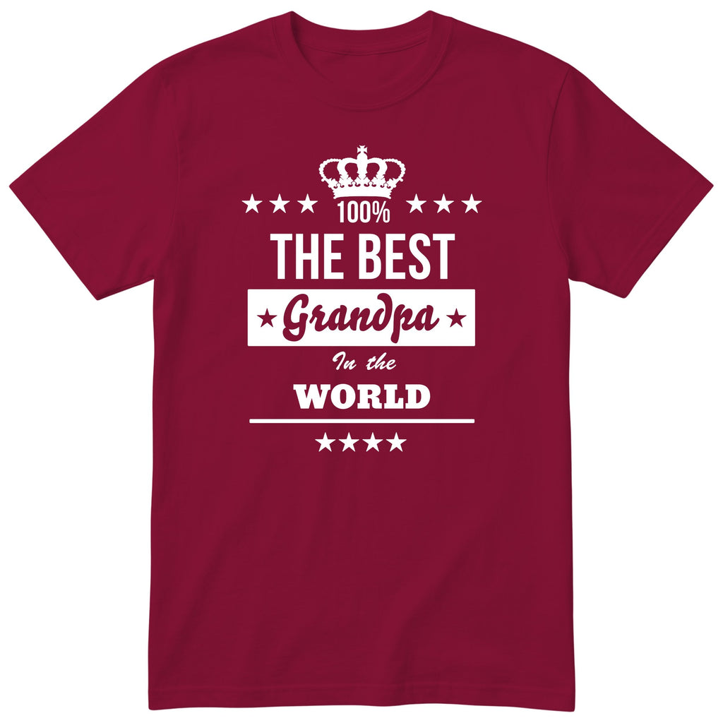 The Best Grandpa In The World t-shirt - burgundy, sentimental family gift