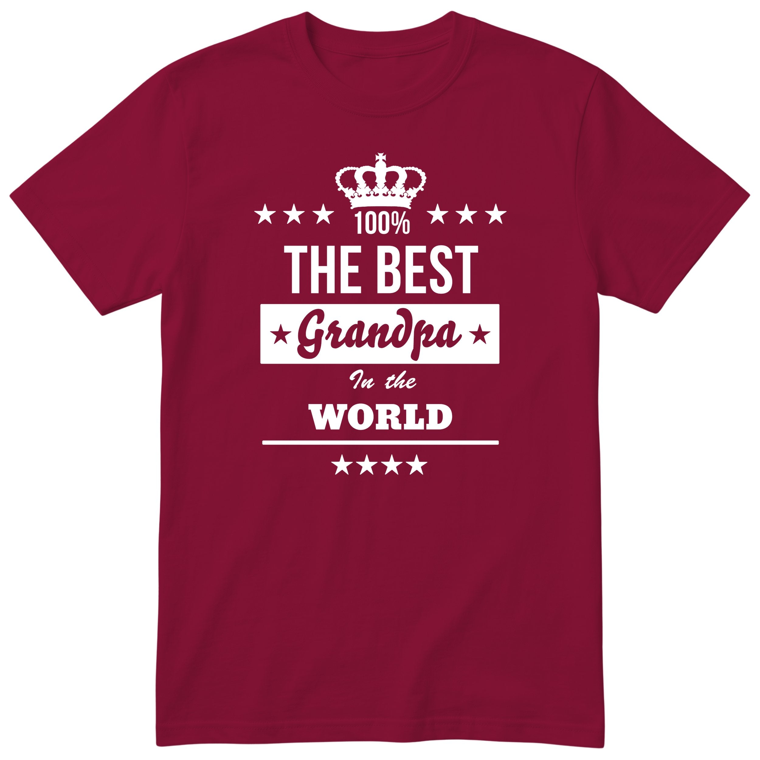 The Best Grandpa In The World t-shirt - burgundy, sentimental family gift