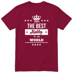 The Best Hubby In The World t-shirt - burgundy, funny husband gift