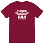 Burgundy The Best Son In The World wings t-shirt - the man, the myth, the legend, gift for son