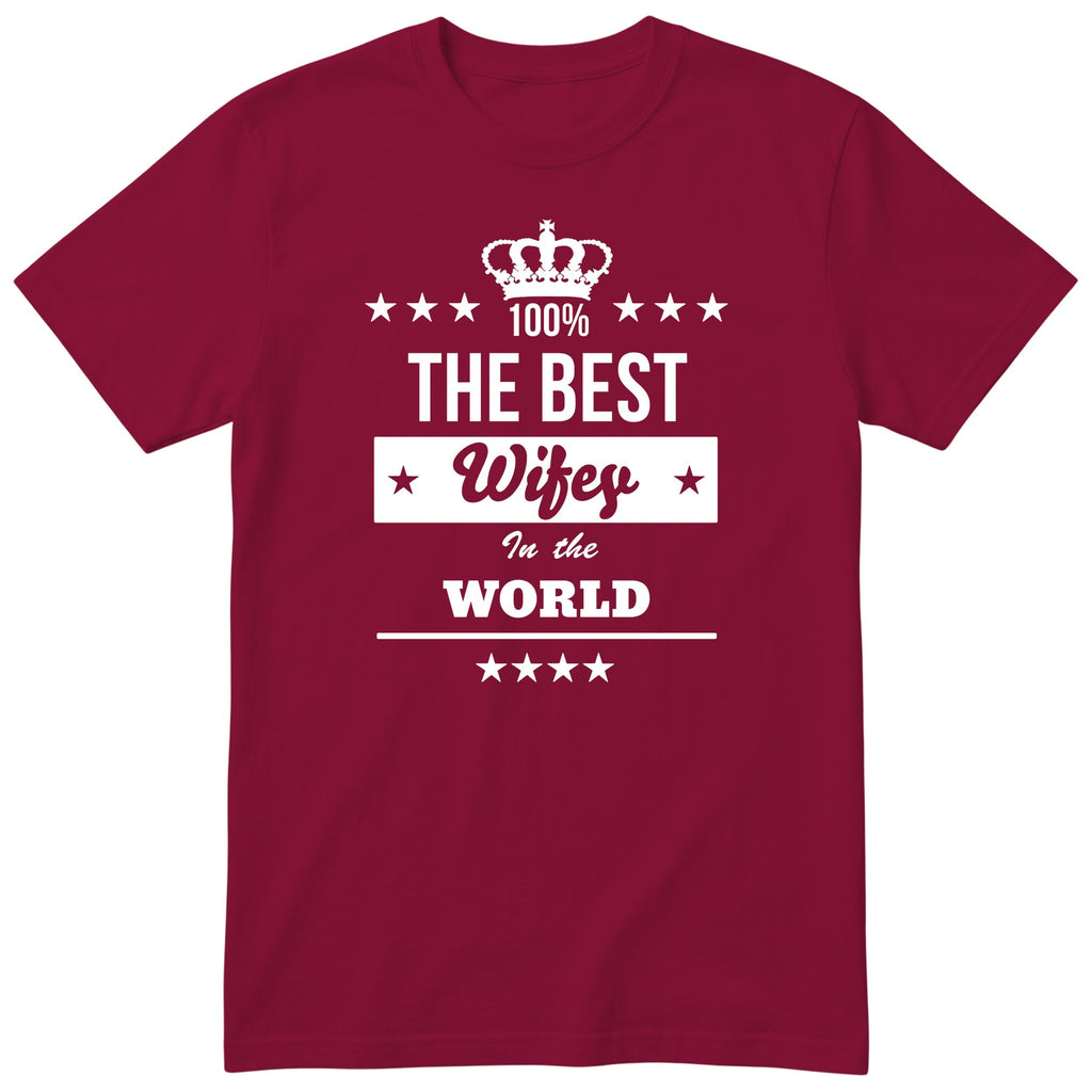 The Best Wifey In The World t-shirt - burgundy, funny wife gift