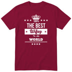 The Best Wifey In The World t-shirt - burgundy, funny wife gift