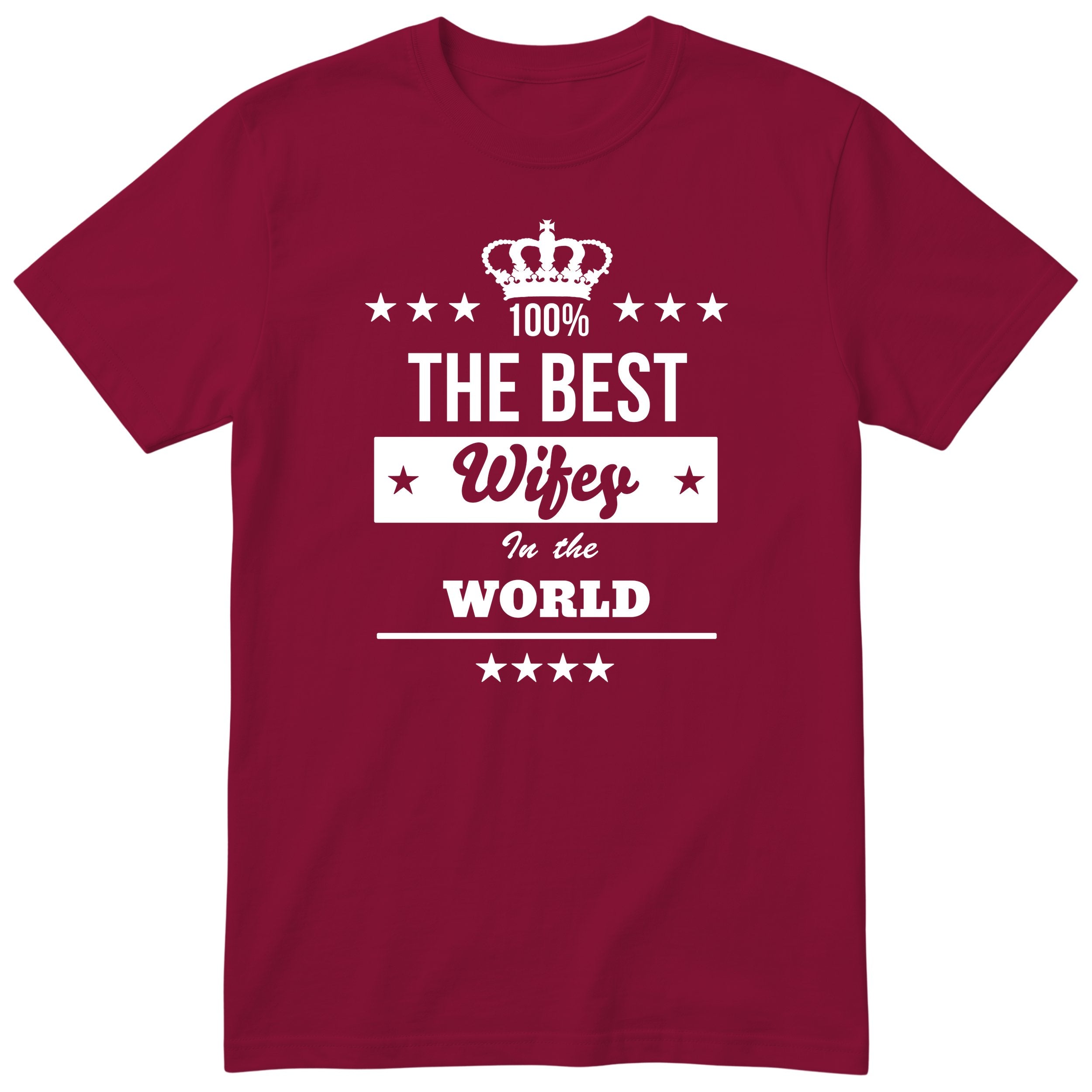 The Best Wifey In The World t-shirt - burgundy, funny wife gift