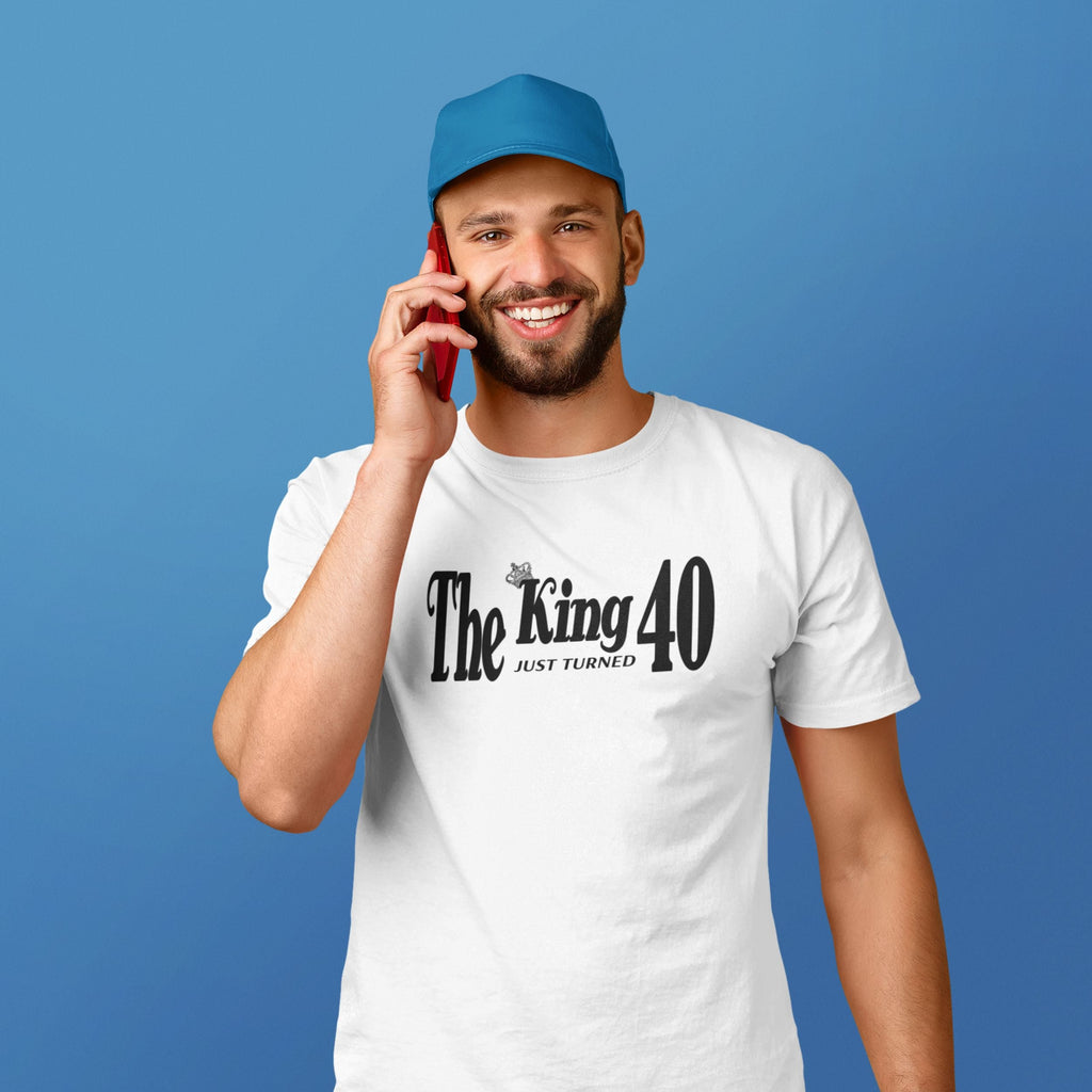The King Just Turned 40 - 40th Birthday Shirt for Him - lifestyle photo 5 of 8