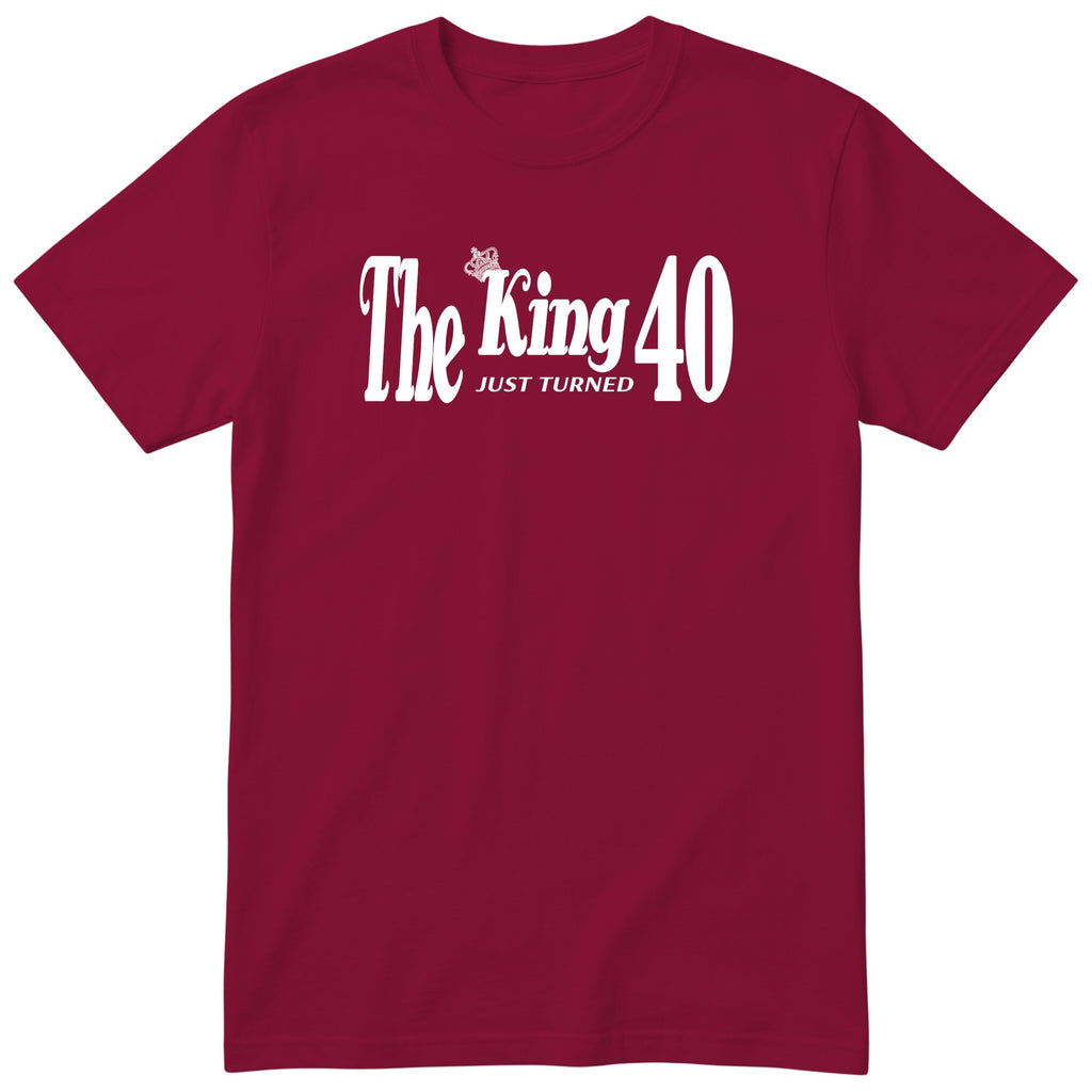 The King Just Turned 40 t-shirt - 40th birthday gift for him with a crown