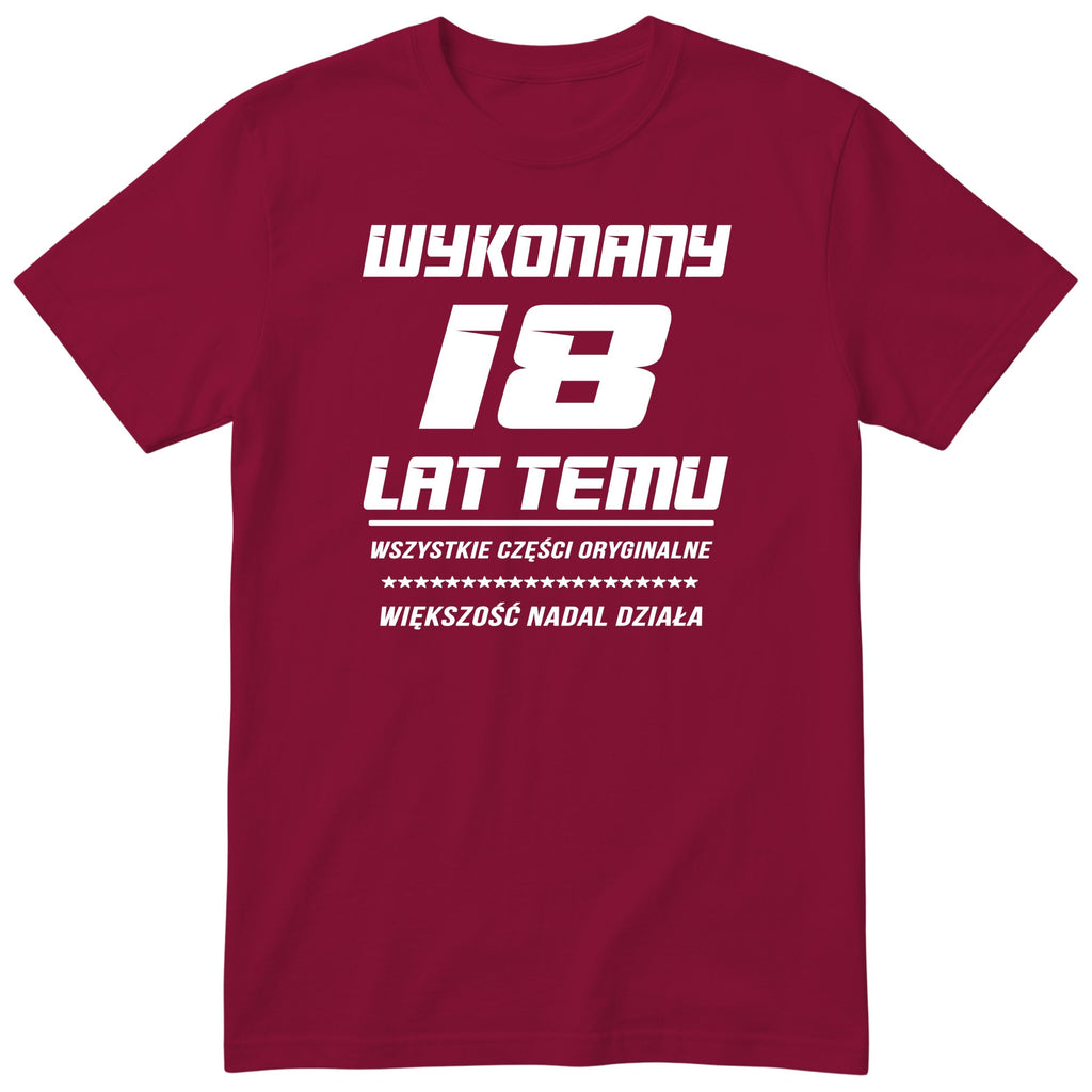 Wykonany 18 Lat Temu - bordowa