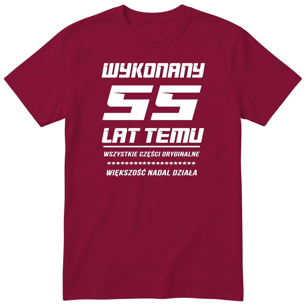 Wykonany 55 Lat Temu - bordowa