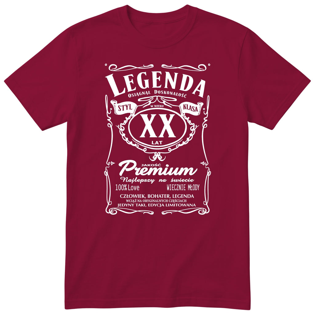 XX lat Legenda Styl Klasa - bordowa
