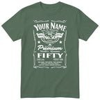 Personalised 50th Birthday T-Shirt - Aged to Perfection Gift for Him