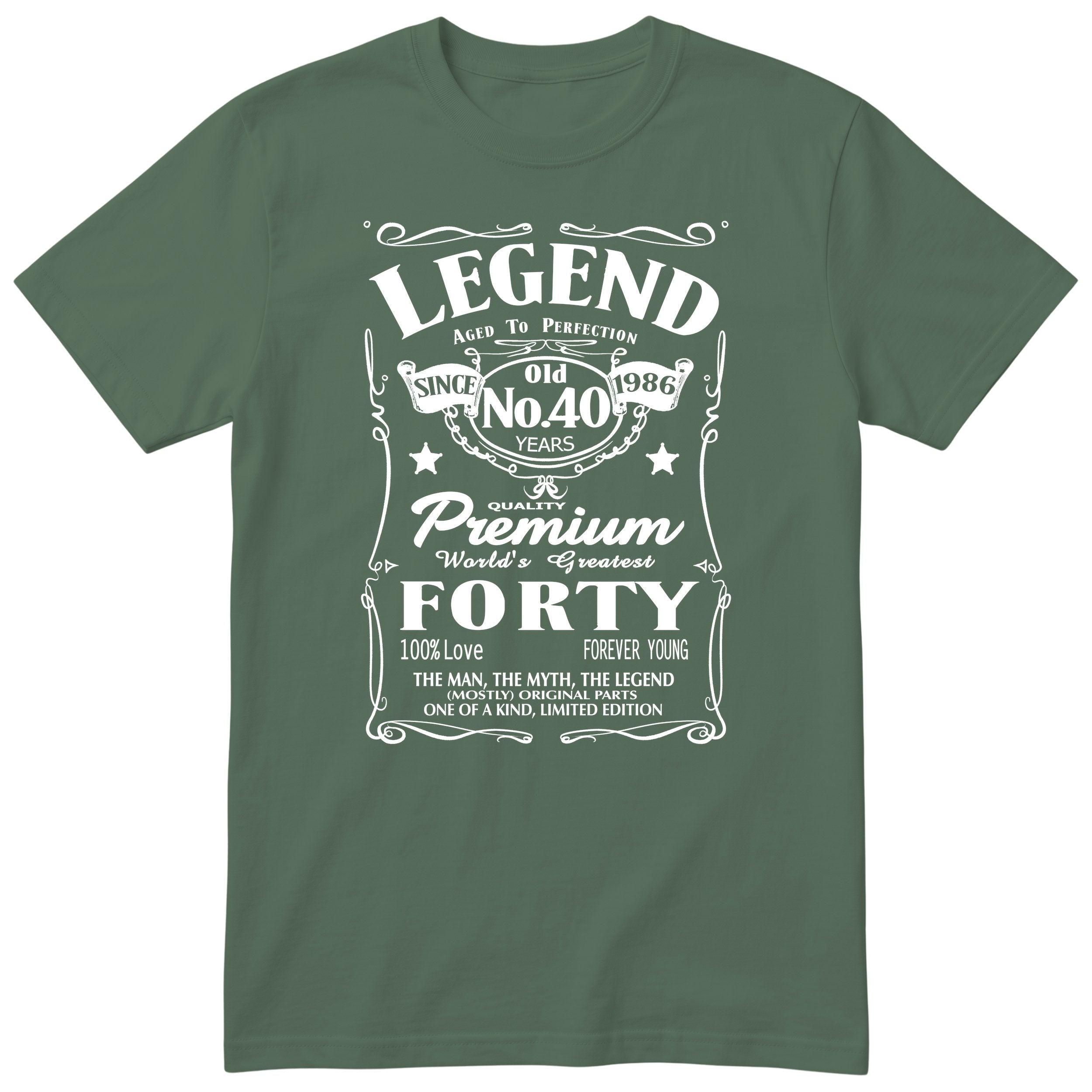 Legend 40th Birthday T-Shirt Men - Olive