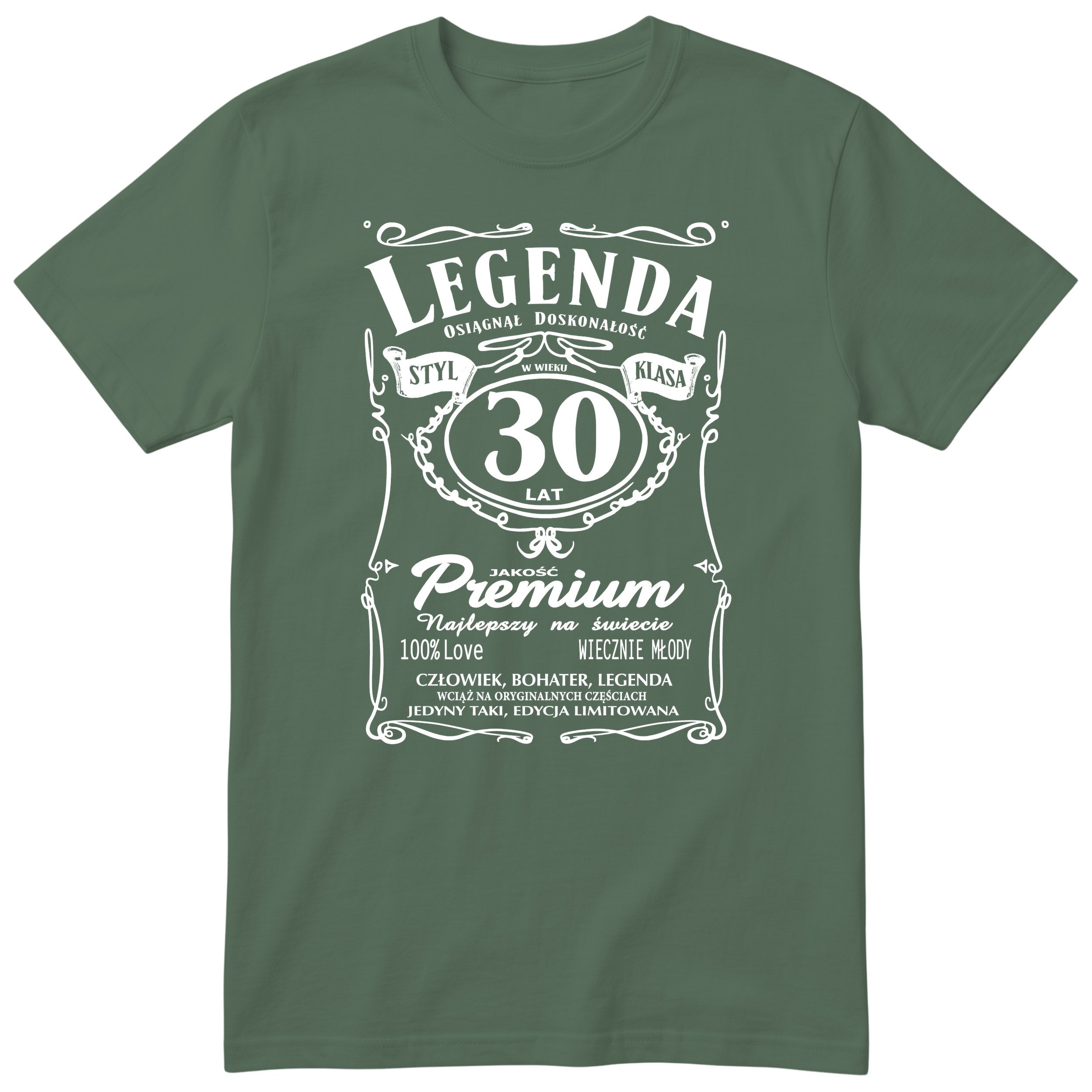 Koszulka Legenda 30 Lat - oliwkowa