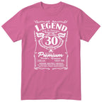 Legend Real Queen 30th birthday t-shirt for women in pink - Gildan 64000 vintage label