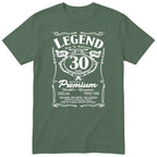 Legend 30th Birthday T-Shirt - Retro Label Gift for Him - Olive