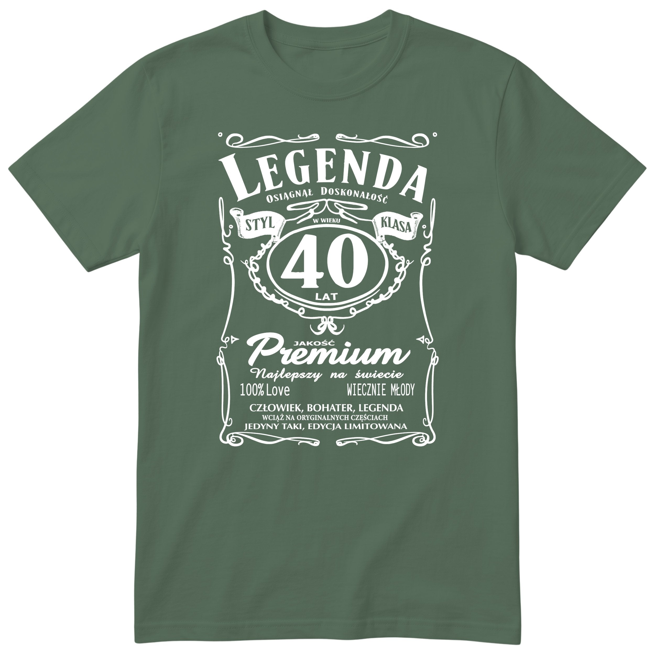 Koszulka Legenda 40 Lat - oliwkowa