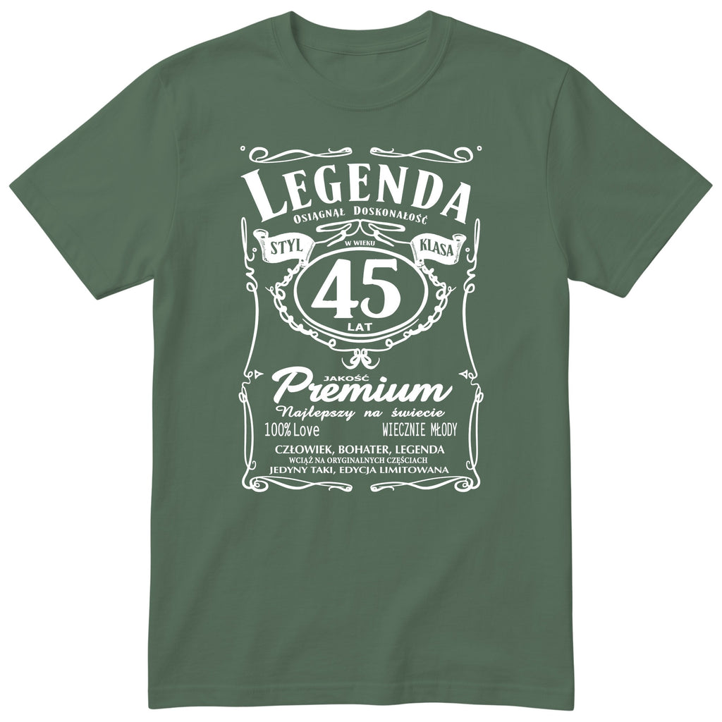 Koszulka Legenda 45 Lat - oliwkowa