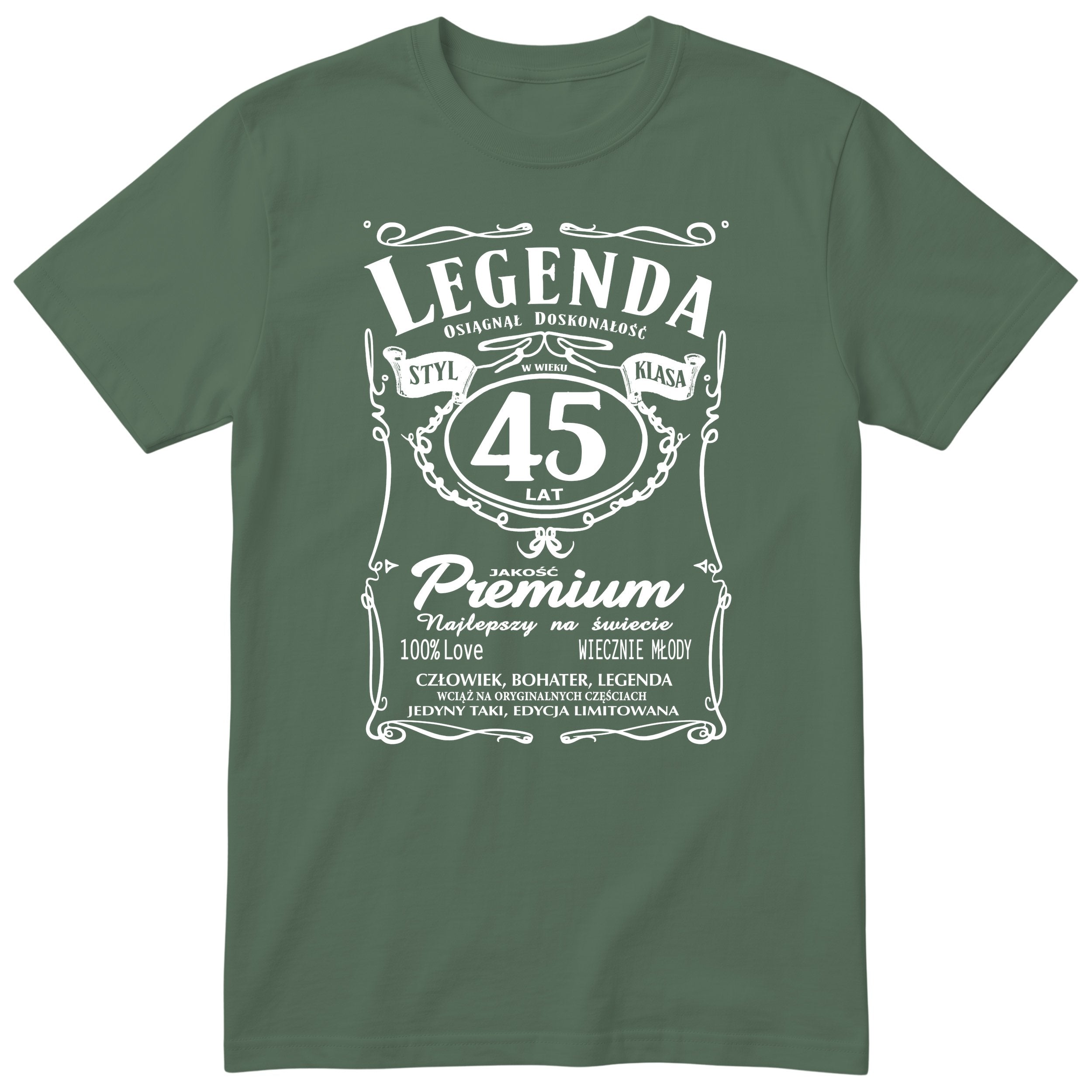 Koszulka Legenda 45 Lat - oliwkowa