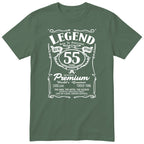 Legend 55th Birthday T-Shirt - Retro Label Gift for Him - Olive