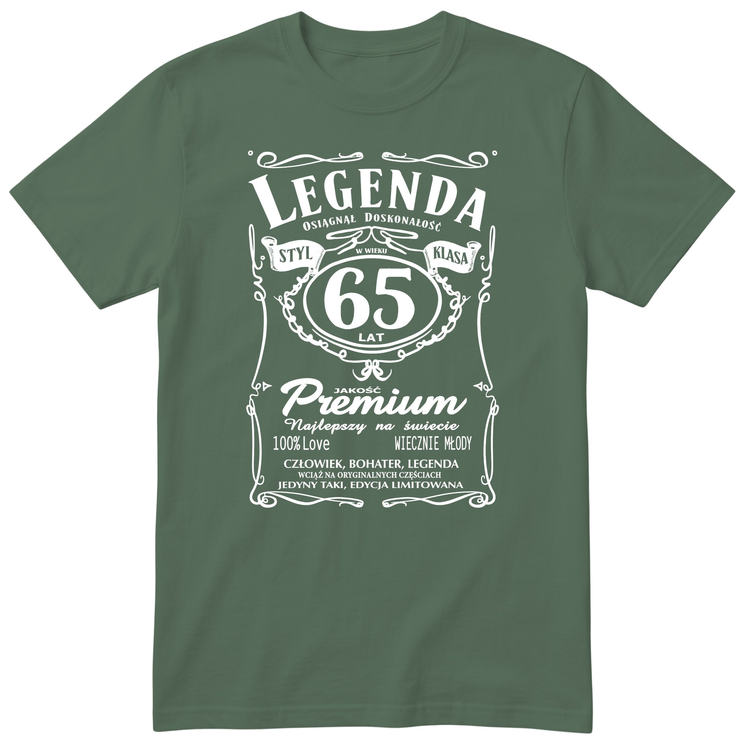 Koszulka Legenda 65 Lat - oliwkowa