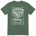 Legend 65th Birthday T-Shirt - Retro Label Gift for Dad - Olive