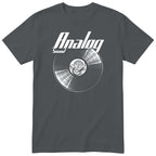 Charcoal Analog Sound Vinyl Records t-shirt - vinyl record print, gift for audiophiles and vinyl lovers, GitGraf