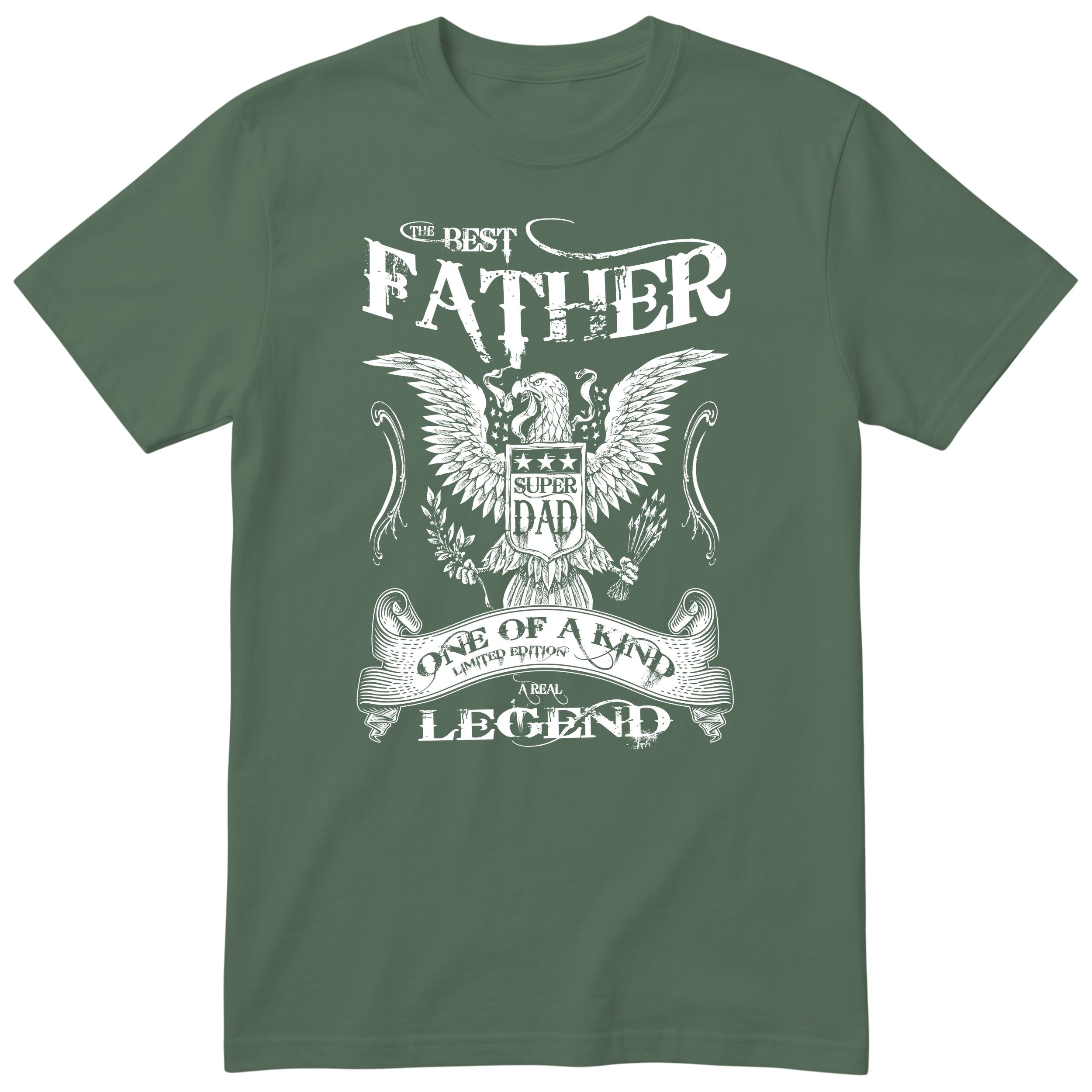 Best Father Super Dad Eagle T-Shirt - Olive