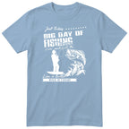 Big Day of Fishing angler tee light blue