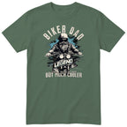 Biker Dad Legend Blue Motorcycle T-Shirt - Olive