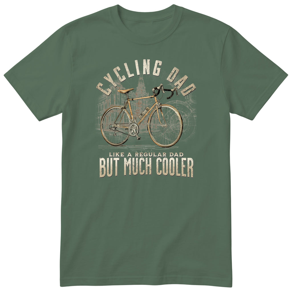 Cycling Dad Road Bike T-Shirt - Olive