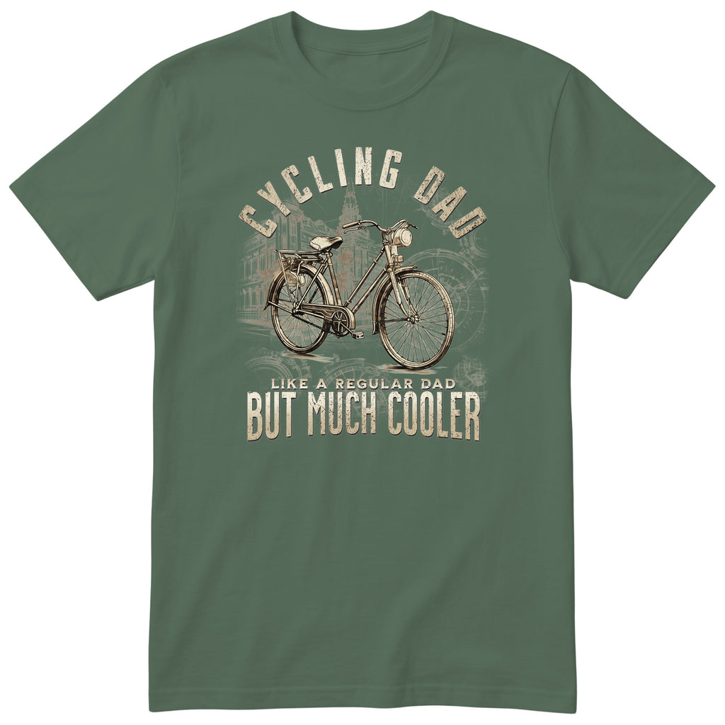 Cycling Dad Vintage Bike T-Shirt - Olive