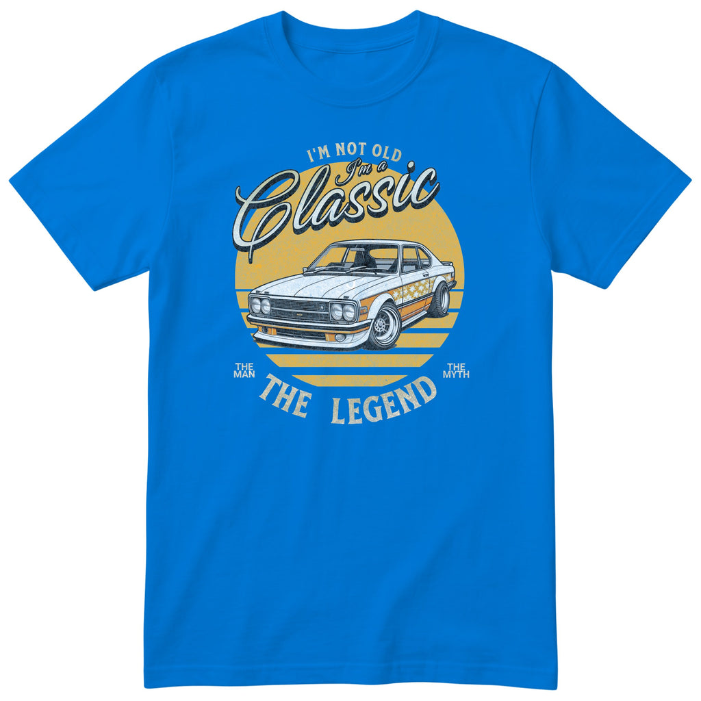 Royal Blue I'm Not Old I'm a Classic t-shirt - retro sports car birthday gift for him