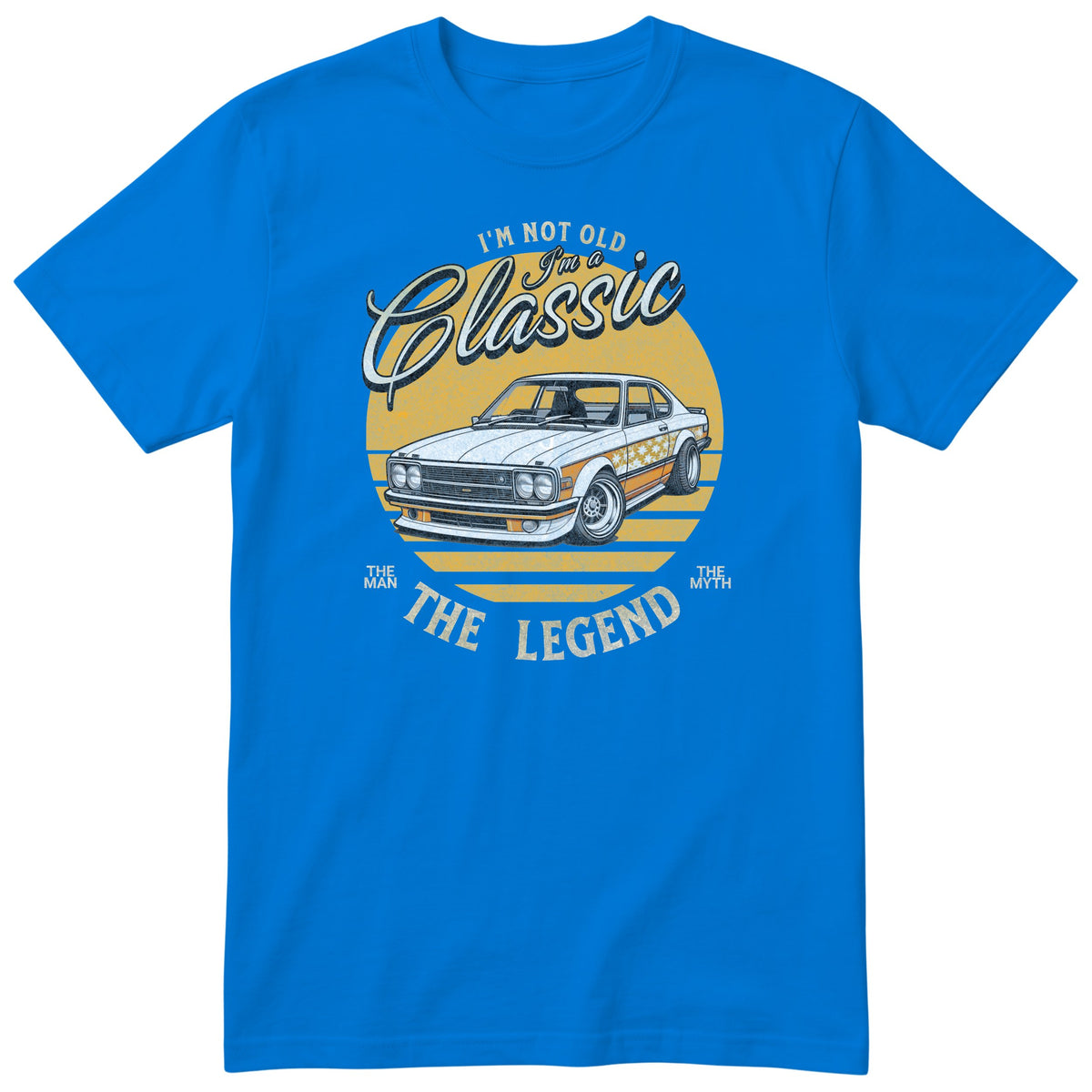 Royal Blue I'm Not Old I'm a Classic t-shirt - retro sports car birthday gift for him