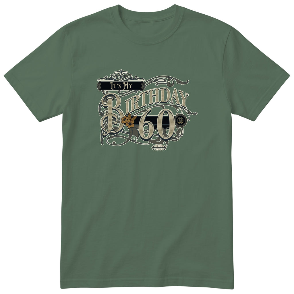 It's My Birthday 60 t-shirt - vintage 60th birthday, Forever Young, unisex