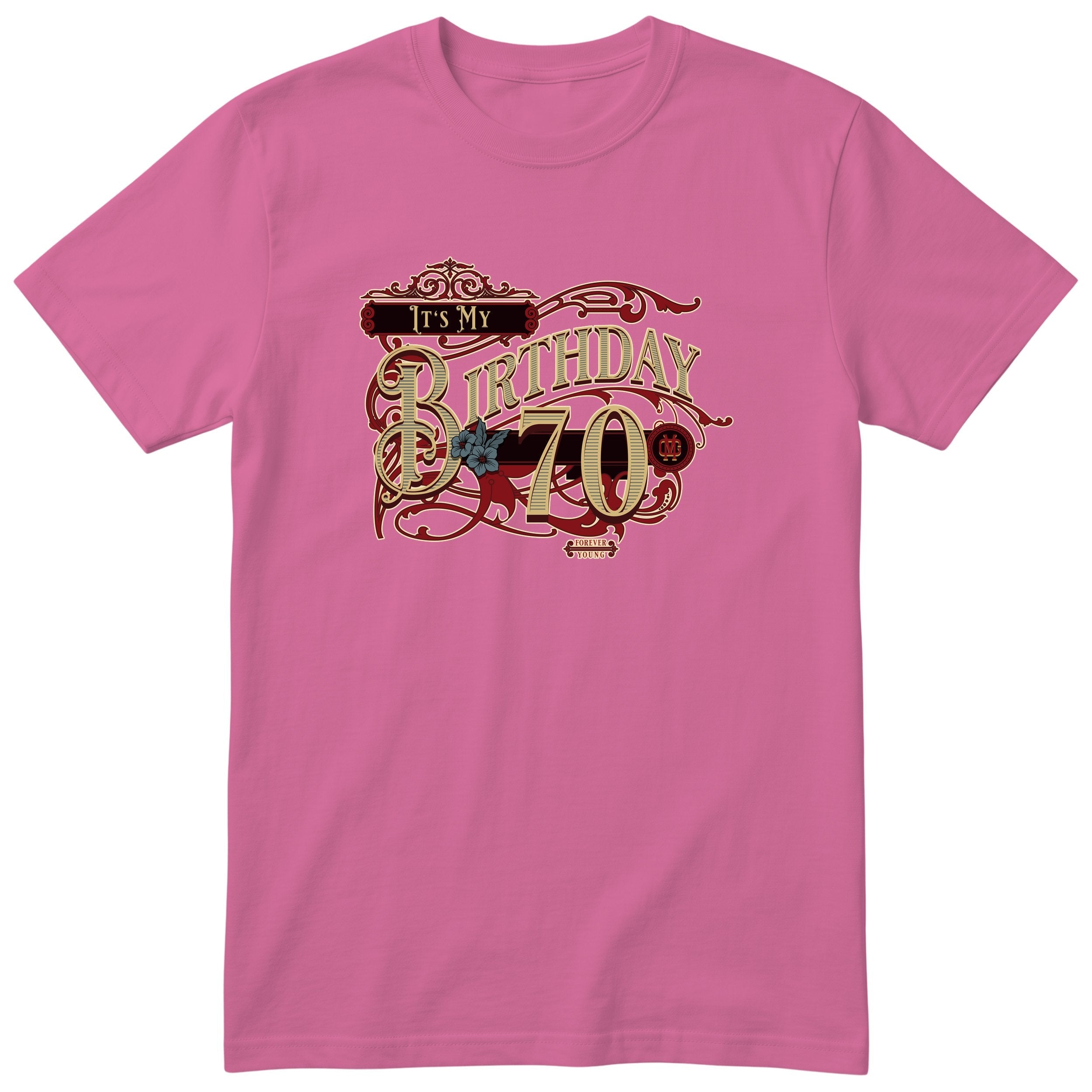 It's My Birthday 70 retro tee - pink