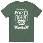 Olive Life Begins At Forty t-shirt - 40th birthday gift for him with an eagle crest