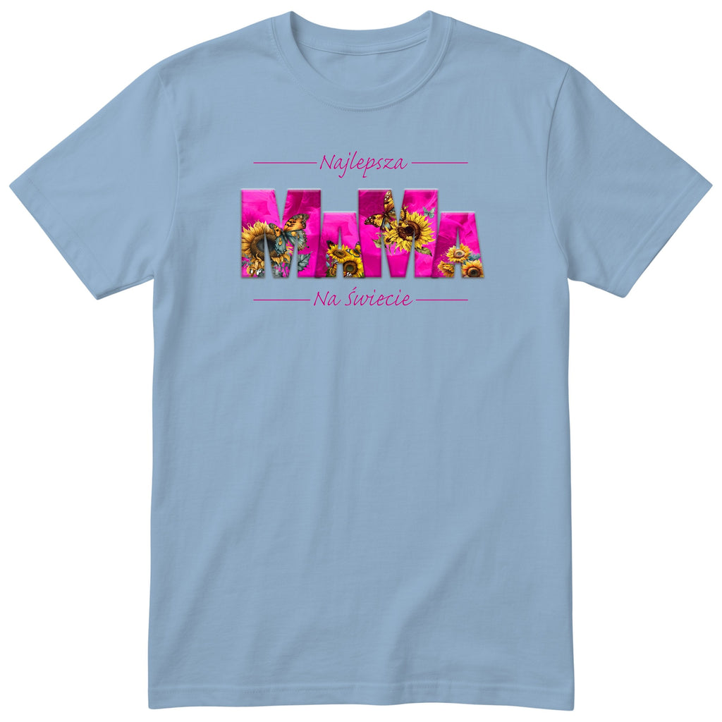 Koszulka błękitna - Słoneczniki Pink