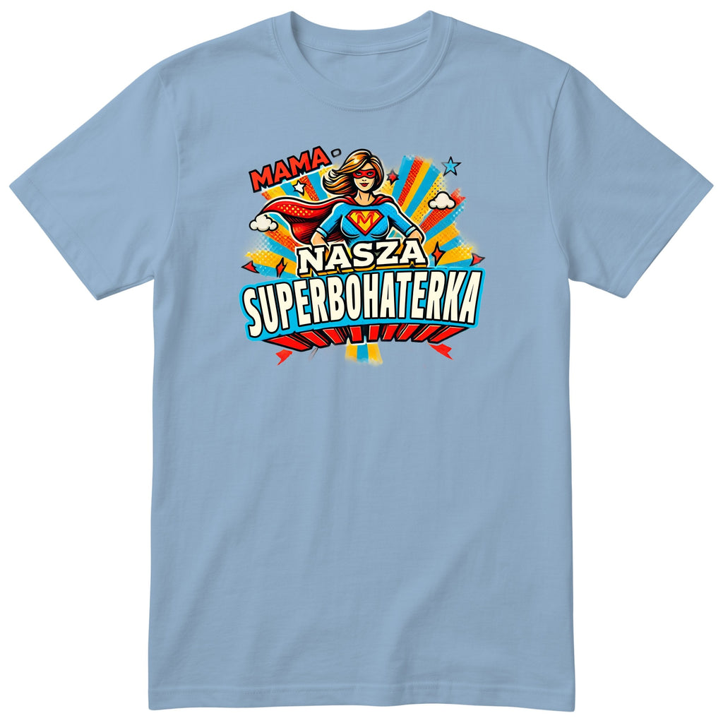 Koszulka błękitna - Mama Superbohaterka