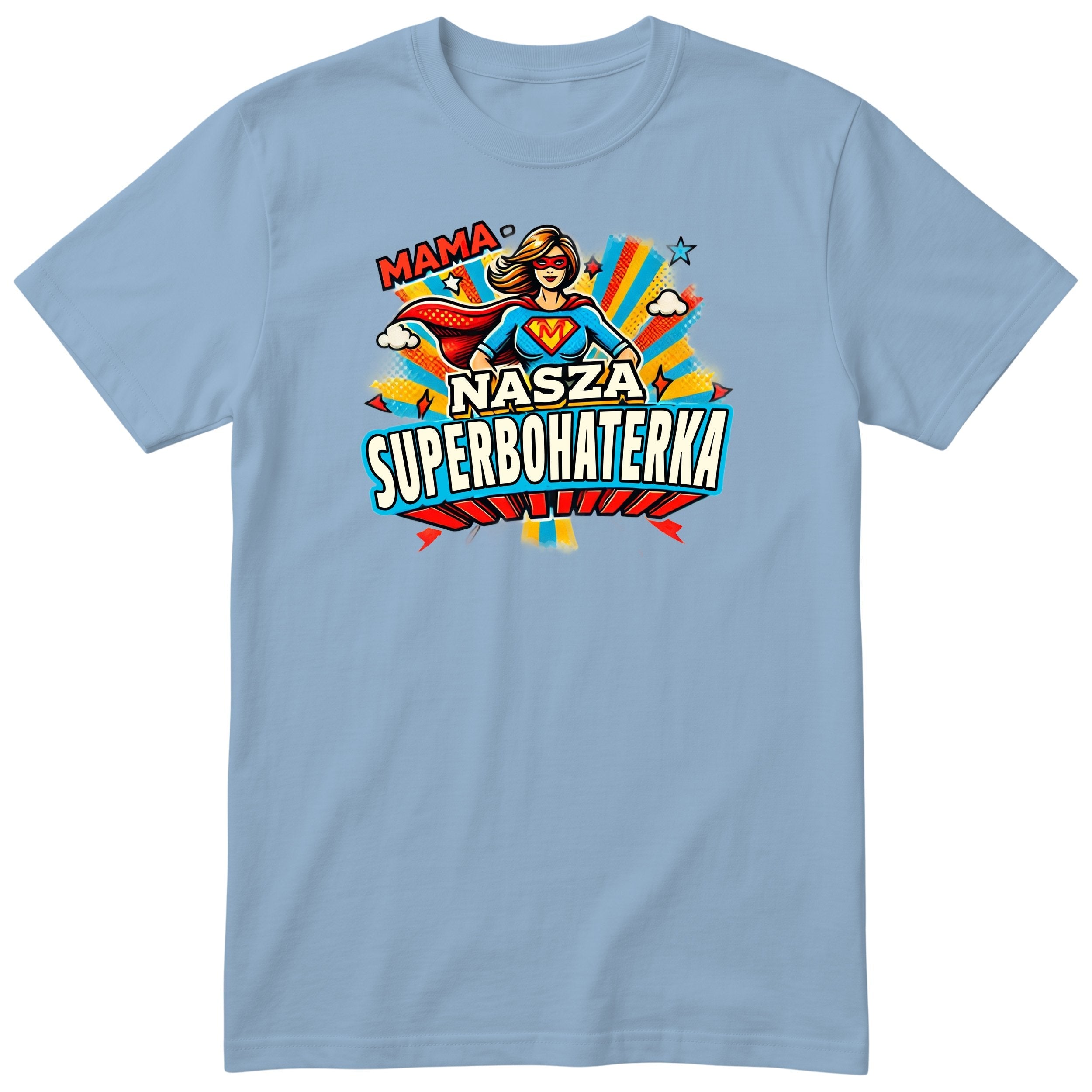 Koszulka błękitna - Mama Superbohaterka
