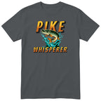 Pike Whisperer T-Shirt | Funny Pike Fishing Gift for Anglers - Charcoal