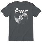 Charcoal Reggae Music Vinyl Records t-shirt - vinyl record print, gift for reggae fans, GitGraf