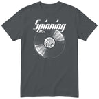 Charcoal Spinning Wax Vinyl Records t-shirt - vinyl record print, gift for vinyl DJs, GitGraf