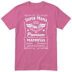 Koszulka różowa - Super Mama No.1